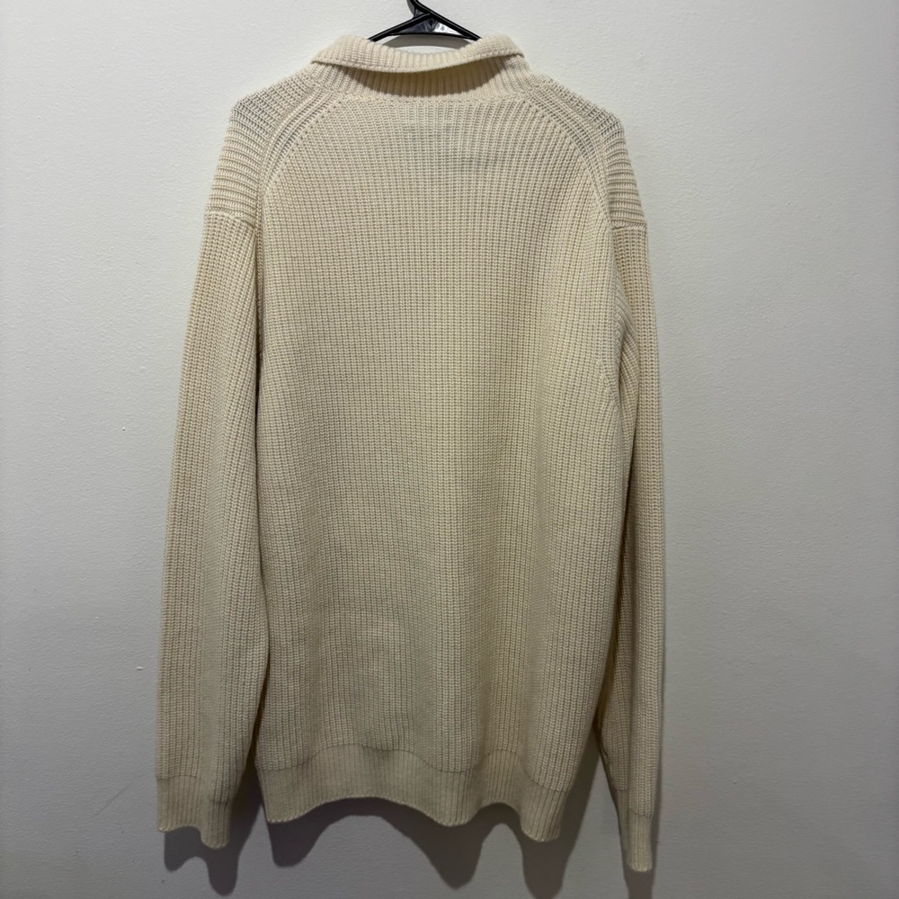 NWT Drakes Integral Collar Ribbed Jumper Ecru (Cream) - Size XXL - Picture 4 of 7
